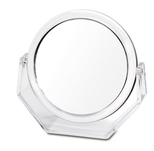 Danielle Creations Ultra Vue Collection Clear Acrylic Easel Style Vanity Mirror, 10x Magnification