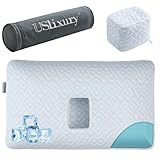 USlixury Ear Piercing Pillow with Foam Plug - Ear Pillow with Off Center and 5.1