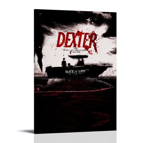 Naposee Dexter - Póster vintage retro de la serie de televisión, pósteres musicales para habitación, lienzo estético, decoración de pared, dormitorio, 50 x 75 cm