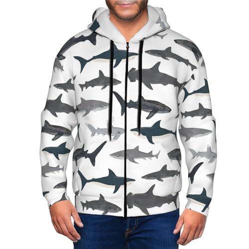 Sweat à capuche thermique Sharks pour homme contre le froid marin - 6