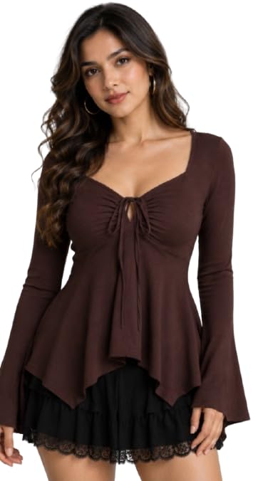 Generic Baby Doll Top Brown - Image 1