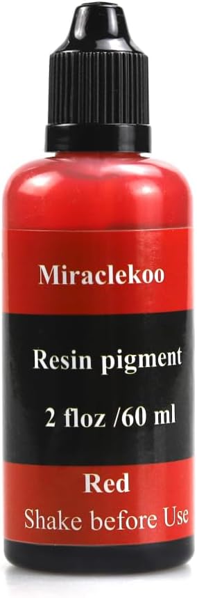 Red Epoxy Resin Color Dye Colorant Liquid Epoxy Resin Pigment,60ml,Translucent