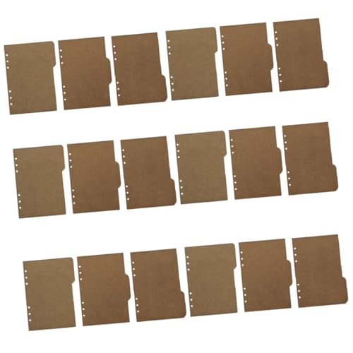 Artibetter 18個 入りクラフト紙タブインデックス 仕切りページ バインダーアクセサリー ノート類用 学生向け整理用品