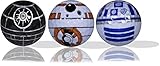 BB8 Death Star R2D2 Golf Ball 3 Pack for Galactic Golfing Fun and Performance.