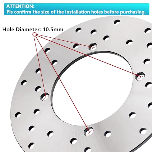 Image of Rear Brake Rotor Dsic 5248250 Compatible with Polaris Sportsman Ranger 400 500 570 700 800 900 1000, ACE 325 500 570 900, EM1400 2014-2021, RZR 570 800