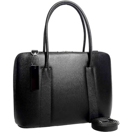 Pasta Maleta Feminina Executiva Case Para Notebook Tablet Bolsa(Preto-prada,Padrão)