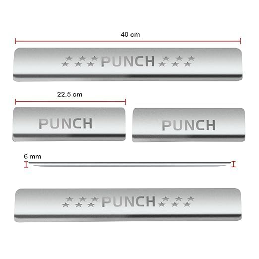 Image of Atteen Smart Door Sill /Foot Step Stainless Steel Plates Compatible with Tata Punch