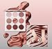Morphe Rich & Foiled Artistry Palette - Foil-Effect Eyeshadow Palette with Matte, Shimmer & Foil Finishes - Mauve & Pink Eyeshadow with Luminous Payoff - Rose to Fame (0.35 oz)