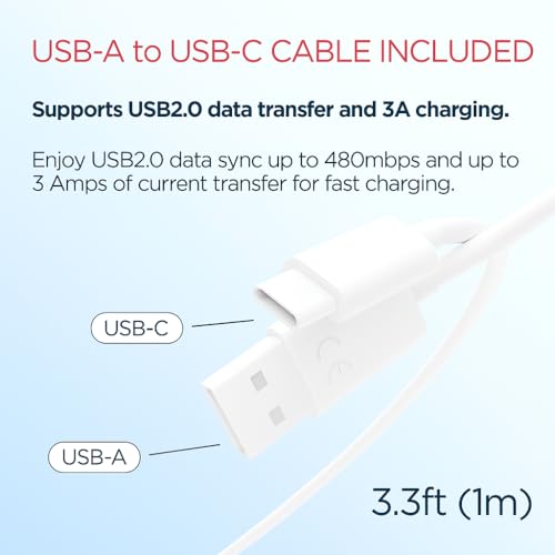 Image of Motorola Original USB Type-A to C Turbo Charging Cable (3.3Ft) | High-Speed Fast Charger Cord for Motorola Edge 60 Fusion /Pro, 50 Fusion /Pro, Razr 50 Ultra, Moto G Series & Moto Pad 60 Pro - White