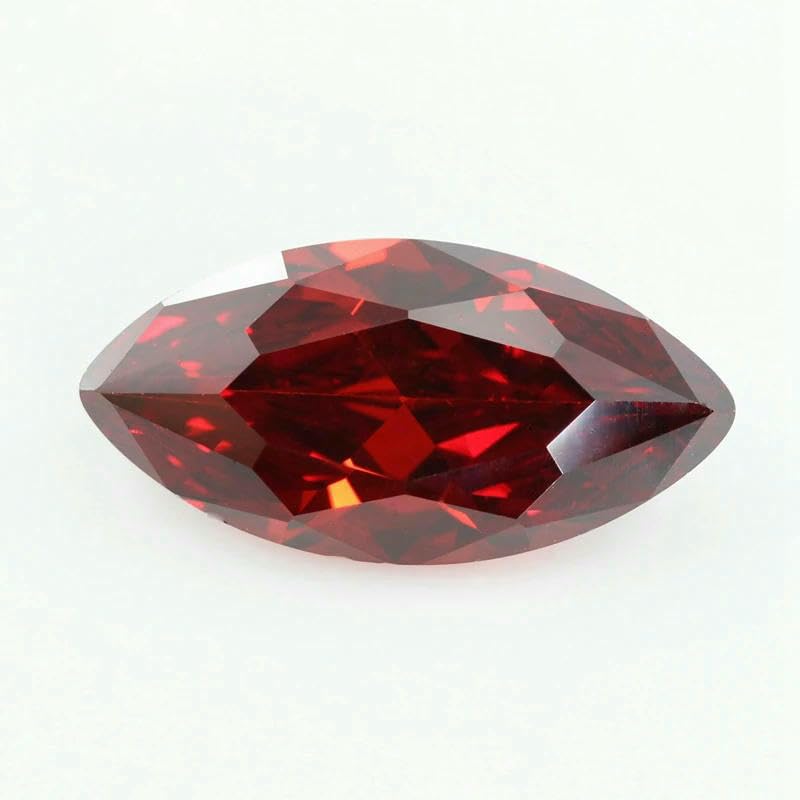 5A Marquise-Form Zirkonia-Stein, mehrfarbig, Brillantschliff, lose synthetische Edelsteinperlen für Schmuck, Weiß, 9 x 18 mm, 50 Stück