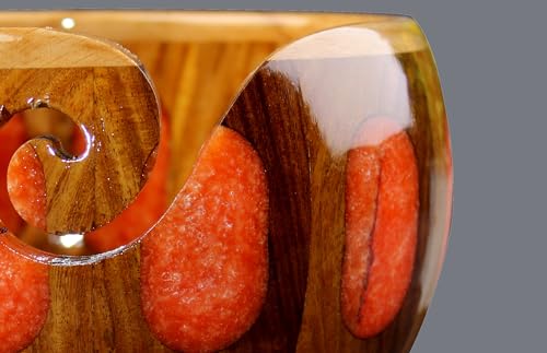 Image of Wooden Yarn Bowl for Knitting Yarn Bowl for Crocheting, Yarn Storage Bowl to Prevent Slipping, Wooden Yarn Holder, Best Gift for Crochet (#Design-7)