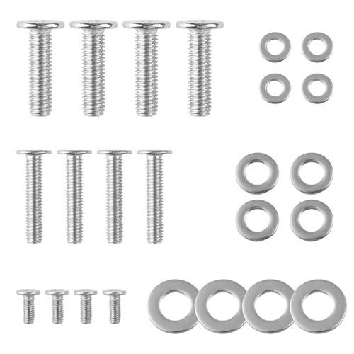 Tabanzhe Universal TV Mounting Hardware Kit-24 Pack m4/m6/m8 Vesa Screws with Washers Stainless Steel TV Bracket Screws for TV Stands Monitor Wall Ceiling Mounts
