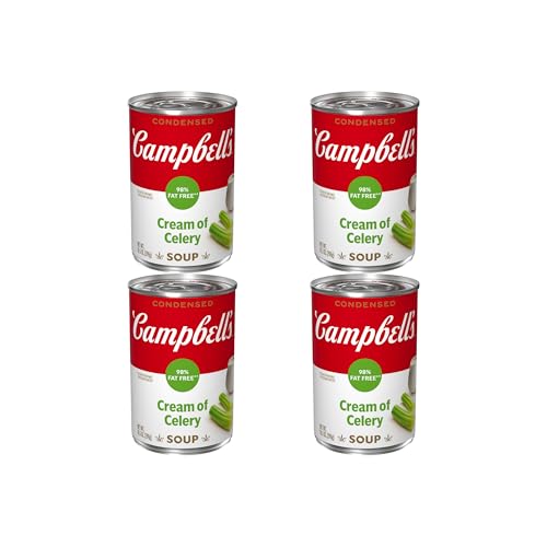 Image of Campbell's Condensed 98% Fat Free Cream of Celery Soup, 10.5 Ounce Can (Pack of 4)