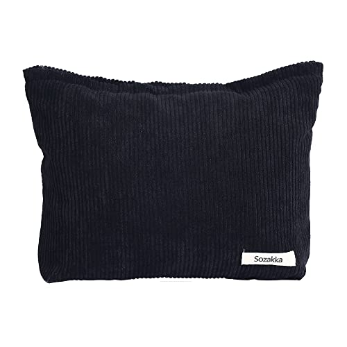 Lydztion Velvet Makeup Bag Cosmetic Bag For Women,Large Capacity Canvas Makeup Bags Travel Toiletry Bag Accessories Organizer,Black #TOP10