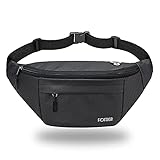 Waterproof Fanny Pack for Men Women, Waist Bag with Adjustable Strap, Hip Bum Bag with 4 Zipper-Pockets for Hiking, Running, Camping, Travel, Sport (Triangular Cracks)