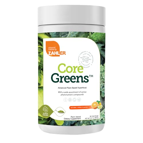 Zahler-Core-Greens-Powder-Nutrition-Supplements-Superfood-Powder-Super-Green-Juice-Smoothie-Mix-Phytonutrient-Rich-Super-Greens-Powder-with-Spirulina-Chlorophyll-More-Natural-Citrus-Flavor