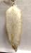 White with Brown Tips Foxtail 12" Keychain with Bonus Clip