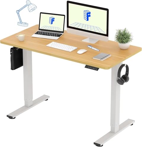 電動式昇降デスク 板幅120*奥行60cm キャスター付　無段階自動昇降　メモリ Amazon | FLEXISPOT 電動式昇降パソコンデスク EF1 70kg耐荷重
