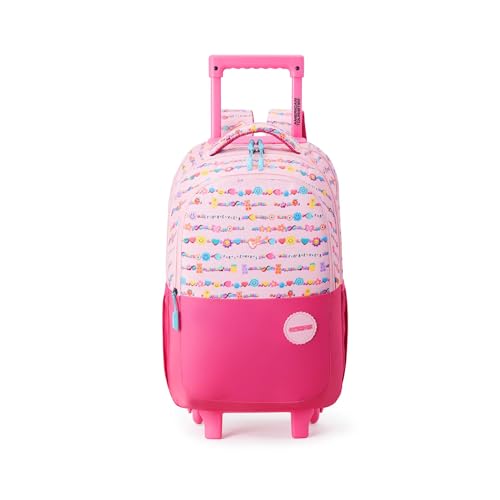 Image of American Tourister Sway | 32.57 Ltrs | 3 Compartments | Bottle Pocket | Ergonomic Padded Back Panel & Shoulder Straps | 360 Spinner Wheels | School Backpack for Boys & Girls | Buddy Pink