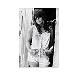Linda Ronstadts Black And White Poster Canvas Wall Art Prints Gifts Photo Picture Paintings Room Decor Home Decorative 08x12inch(20x30cm)
