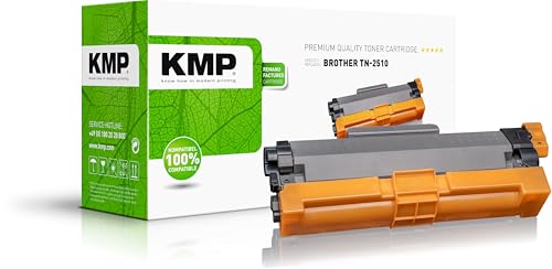 Toner Brother TN2510 Noir KMP résout les impressions pâles pour 1200 pages de texte clair