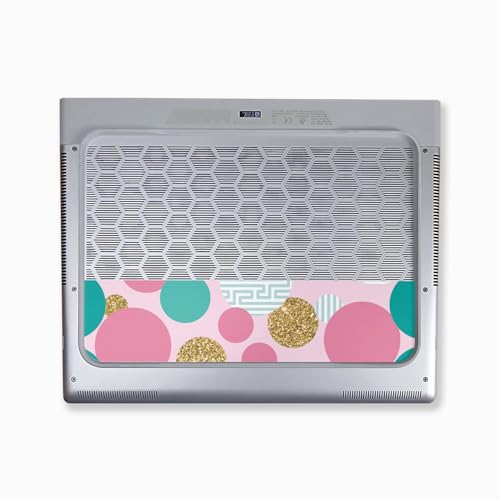 Image of Tablet Skin Compatible with Alienware X16 R2 (2024) - Golden Bubbles - Premium 3M Vinyl Protective Wrap Decal Cover - Easy to Apply | Crafted in The USA by MightySkins