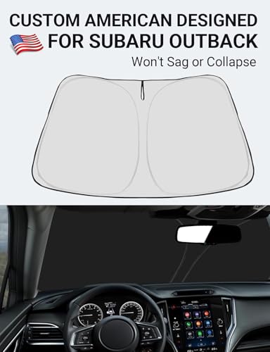 Image of Proadsy 2026 Upgrade Front Windshield Sun Shade Foldable Sunshade Protector Custom Fit 2020-2025 Outback SUV Base Premium Limited Touring Accessories