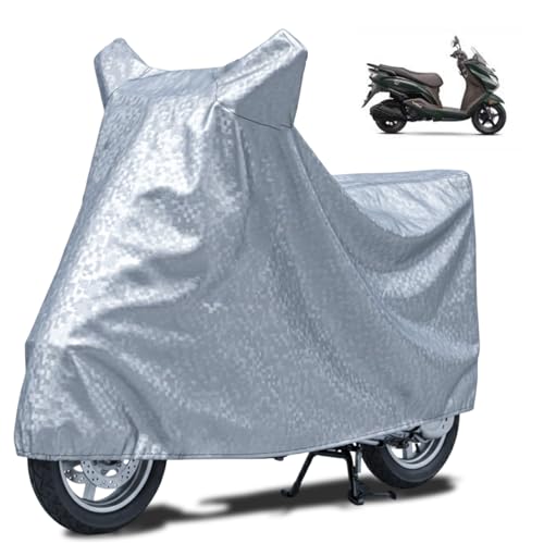 Image of FABTEC Waterproof Scooty Body Cover Compatible for Suzuki Burgman Street, A2 (Silver)