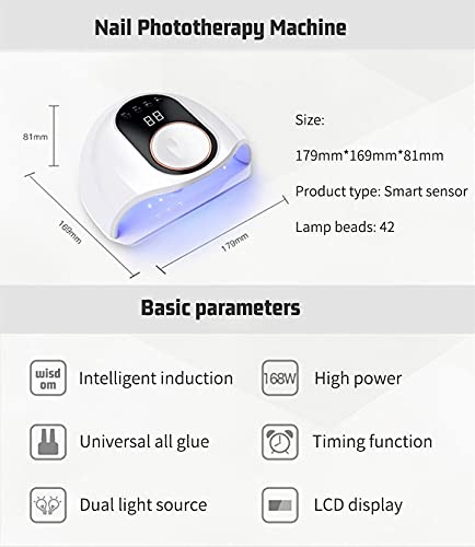 Lámpara de uñas Nueva lámpara LED UV de 90 W Secador de uñas Luz de curado de manicura para secar Esmalte de Gel Lámpara de uñas Gellak con Temporizador Sensor Inteligente Herramientas de uñas para