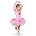 Tutù rosa - costume da ballerina per bambine - taglia M per bambini - 116-134