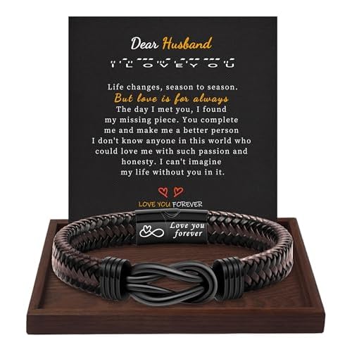 Inspirational Gifts for Men Morse Code Bracelets Mens Bracelets Graduation Gifts for Him Fathers Day Adjustable Leather Bracelet Motivational Birthday Annivesary Jewelry Stocking Stuffers fo