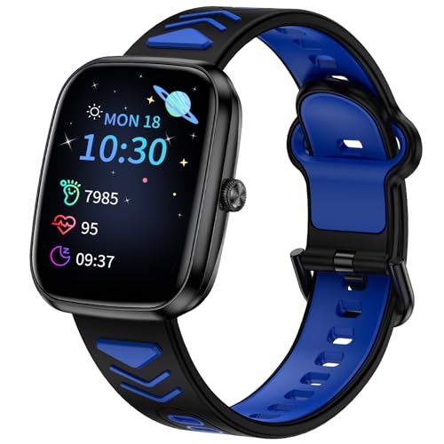 POKUJNFY Barn Smartwatch för Pojkar Flickor Barn 1,75 Tum Fitness Klocka Steg RäKnare 20 SportläGen Kalorier SöMn HjäRtfrekvensspåRare VäCkarklocka Spel Med/Utan APP