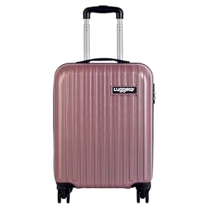 Luggero – CLASSIC Light-Weight & Durable Polycarbonate ROSE GOLD Unisex Hard Luggage| Small- 51cm |8 SMOOTH SPINNER TPV Wheel Outer Combi Lock | Trolley Bag