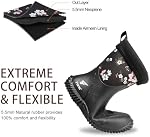 8 Fans Bottes en caoutchouc pour femmes, Bottes de pluie imperméables, Botte de travail durable légère pour la pêche agricole Jardinage