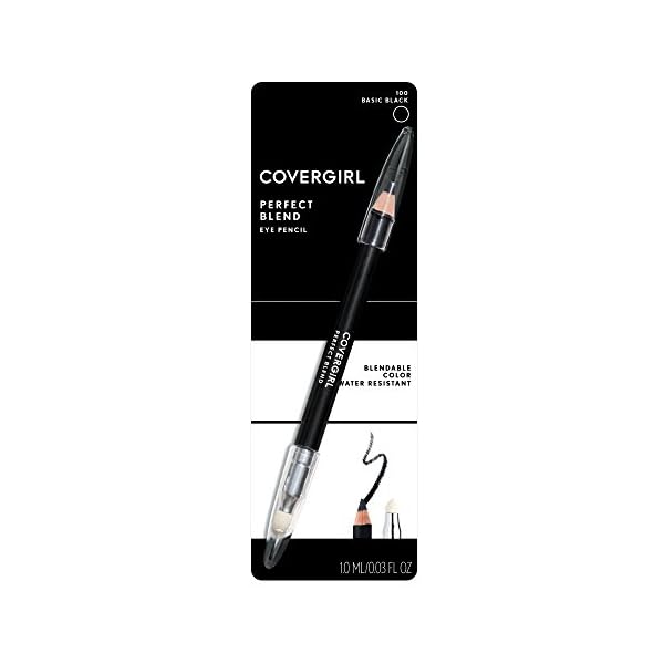 COVERGIRL Perfect Blend Eyeliner Pencil, Basic Black, Eyeliner Pencil with Blending Tip For Precise or Smudged Look, 1 Count