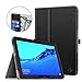 Produktbild Dadanism Hülle für Huawei MediaPad M5 Lite 10, Stoßfest PU Leder Tasche Schutzhülle Smart Case mit Handschlaufe Kartenfach für M5 Lite 10.1 Zoll 2018 Tablet, Schwarz (Auto Sleep/Wake up Funktion)