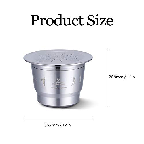 Anself Cápsulas de café com tampa de aço inoxidável Filtro de xícara com cápsula de café reutilizáve