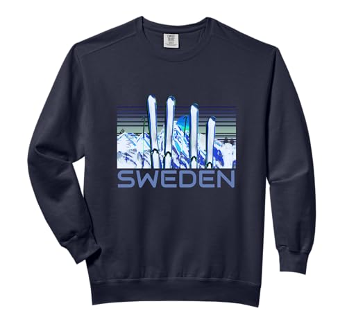 Sweden Ski Accessories Retro Sweatshirt