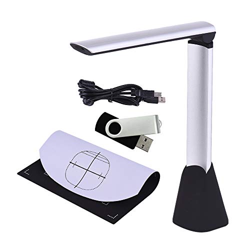 Aibecy Portable High Speed USB Book Image Document Camera Scanner 5 Mega-pixel High-Definition Max. A4 Scanning Size with OCR Function LED Light for Classroom Office Library Bank - Thumbnail 6