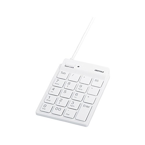 Clavier numérique iBUFFALO BSTKH08WH avec hub USB pavé numérique filaire