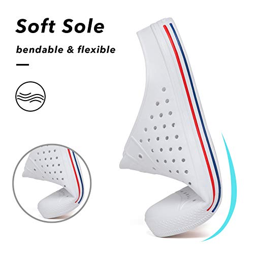 Saguaro Womens Mens Garden Clogs Shoes Casual Slippers Unisex Quick Drying Sandals Summer Anti-Slip Beach Shoes White #TOP4