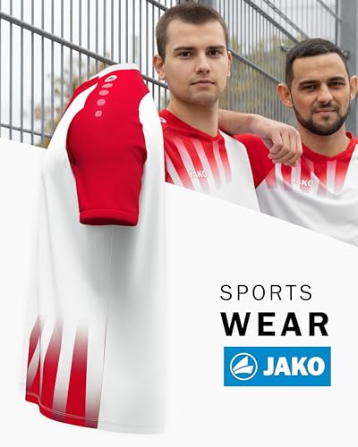 JAKO Unisex Kinder Trikot Vintage, Kurzarm, weiß/rot, 164