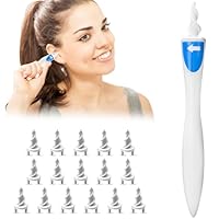 Ohrreinigungsset,360°Spirale Silikon Ohrreinige,Ohrenschmalz Entferner Kinder,Ohrreiniger für Erwachsene,Festsitzender Ohrenschmalz,Sicheres und Weiches Ear Cleaner mit 16 Abwaschbaren Ersatzköpfen