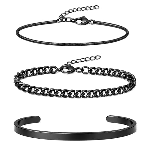 Design Flessibile E Regolabile:Bracciale uomo argento la lunghezza si adatta alla maggior parte dei polsi,sia sottili che robusti,per una vestibilità confortevole.Ideale come regalo senza preoccupazioni per la misura,pratico e premuroso.Dotato di solido moschettino di sicurezza,facile da indossare e rimuovere