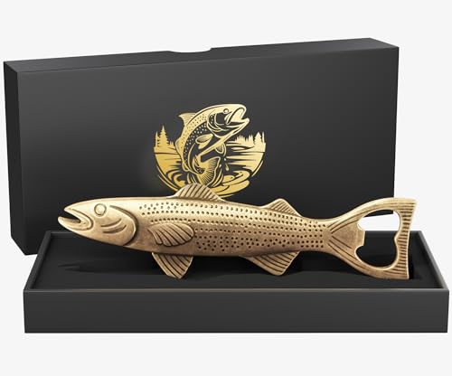 Unique Fishing Gifts for Men, Vintage Beer Bottle Opener Fathers Day Birthday Christmas Valentine Gift for Him Dad Husband Grandpa Boyfriend