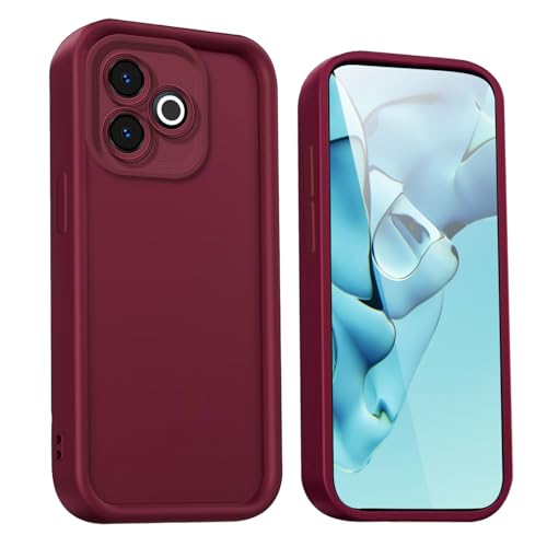 WBWONE Funda para OPPO A5 Pro 5G - Carcasa Protectora de Silicona Premium con Diseño Elegante y Antigolpes - Vino Rojo