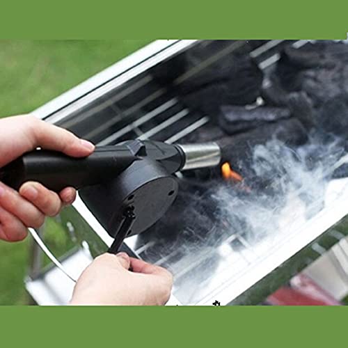 Soprador Acendedor Churrasqueira Fogão Lareira Carvão Manual Manivela Ventilador Fogo Rápido Gourmet