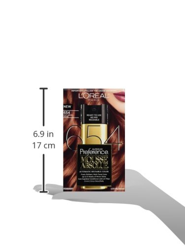 L'Oreal Paris Superior Preference Mousse Absolue, 654 Light Auburn Brown