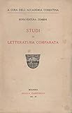 Studi di letteratura comparata.