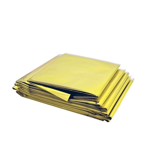 Tiga-Med Rettungsdecke 100 Stück – Thermodecke Gold/Silber 210 × 160 cm – Notfalldecke einzeln verpackt – Großpack für Klinik, Rettungsdienst & Veranstaltungen